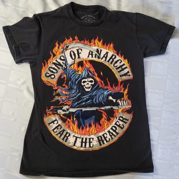 SONS OF ANARCHY FEAR THE REAPER ROAD GEAR SHORT SLEEVE SHIRT SIZE SMALL TV SHOW - Picture 1 of 12